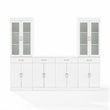 Crosley Furniture Stanton 3PC Entertainment Center/Sideboard & Pantry Set White