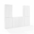 Crosley Furniture Stanton 3PC Entertainment Center/Sideboard & Pantry Set White