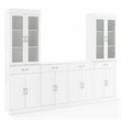 Crosley Furniture Stanton 3PC Entertainment Center/Sideboard & Pantry Set White