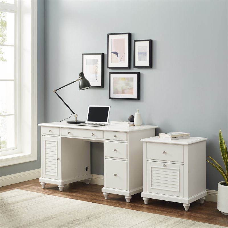Crosley Furniture Palmetto 2piece Wood Computer Desk w/ File