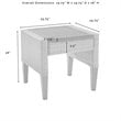 Crosley Furniture Capella Wicker / Rattan Outdoor Side Table in Gray/Acorn