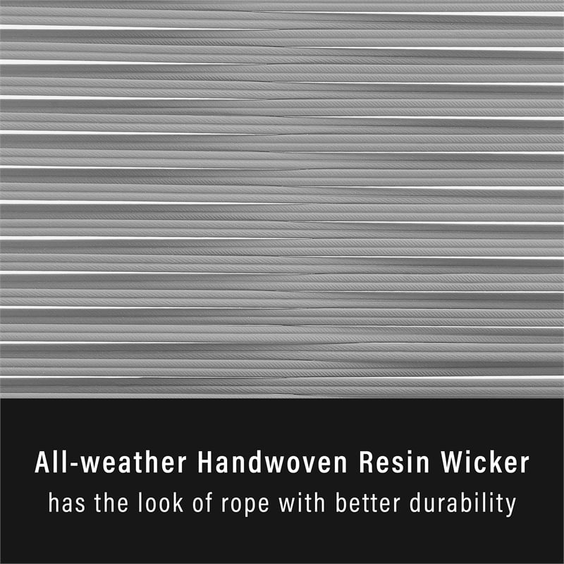 Crosley Furniture Fenton Wicker / Rattan Stackable Chair in Gray (Set of 4)