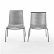 Crosley Furniture Fenton Wicker / Rattan Stackable Chair in Gray (Set of 4)