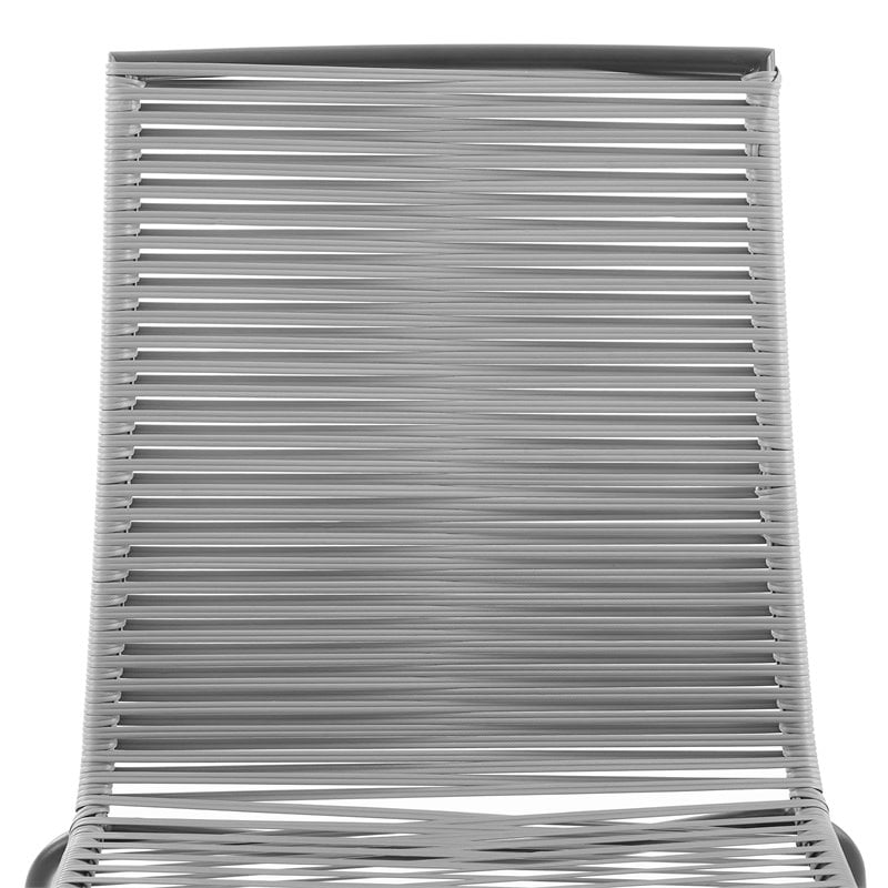 Crosley Furniture Fenton Wicker / Rattan Stackable Chair in Gray (Set of 4)