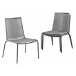 Crosley Furniture Fenton Wicker / Rattan Stackable Chair in Gray (Set of 4)