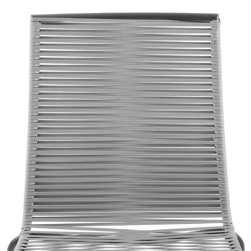 Crosley Furniture Fenton Wicker / Rattan Stackable Chair in Gray (Set of 2)