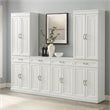 Crosley Furniture Stanton 3PC Wood Entertainment Center/Sideboard & Pantry White