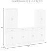 Crosley Furniture Stanton 3PC Wood Entertainment Center/Sideboard & Pantry White