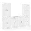 Crosley Furniture Stanton 3PC Wood Entertainment Center/Sideboard & Pantry White
