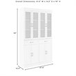 Crosley Furniture Stanton Wood Pantry with Glass Door in White (Set of 2)