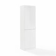 Crosley Furniture Stanton Wood Pantry with Glass Door in White (Set of 2)