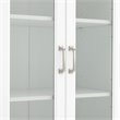 Crosley Furniture Stanton Wood Pantry with Glass Door in White (Set of 2)