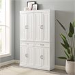 Crosley Furniture Stanton Traditional MDF Wood Pantry in White (Set of 2)