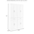 Crosley Furniture Stanton Traditional MDF Wood Pantry in White (Set of 2)