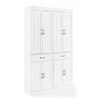 Crosley Furniture Stanton Traditional MDF Wood Pantry in White (Set of 2)
