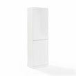 Crosley Furniture Stanton Traditional Wood Glass Door Pantry in White