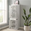 Crosley Furniture Stanton Traditional MDF and Birch Veneer Wood Pantry in White