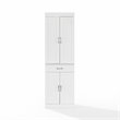 Crosley Furniture Stanton Traditional MDF and Birch Veneer Wood Pantry in White