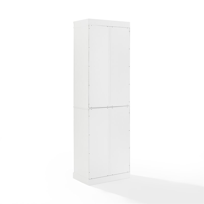 Crosley Furniture Stanton Traditional MDF and Birch Veneer Wood Pantry in White