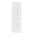 Crosley Furniture Stanton Traditional MDF and Birch Veneer Wood Pantry in White