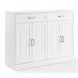 Crosley Furniture Stanton Traditional MDF Wood Sideboard in White