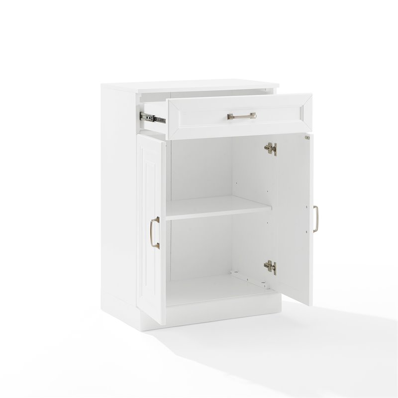 Crosley Furniture Stanton Traditional Wood Storage Cabinet in White