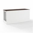 Crosley Furniture Winslow Wood Medium Credenza Pet Crate in White/Brown