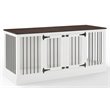 Crosley Furniture Winslow Wood Medium Credenza Pet Crate in White/Brown