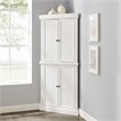 Crosley Furniture Shoreline 2-Piece Wood Corner Stackable Pantry in White