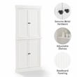 Crosley Furniture Shoreline 2-Piece Wood Corner Stackable Pantry in White