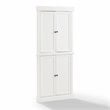 Crosley Furniture Shoreline 2-Piece Wood Corner Stackable Pantry in White
