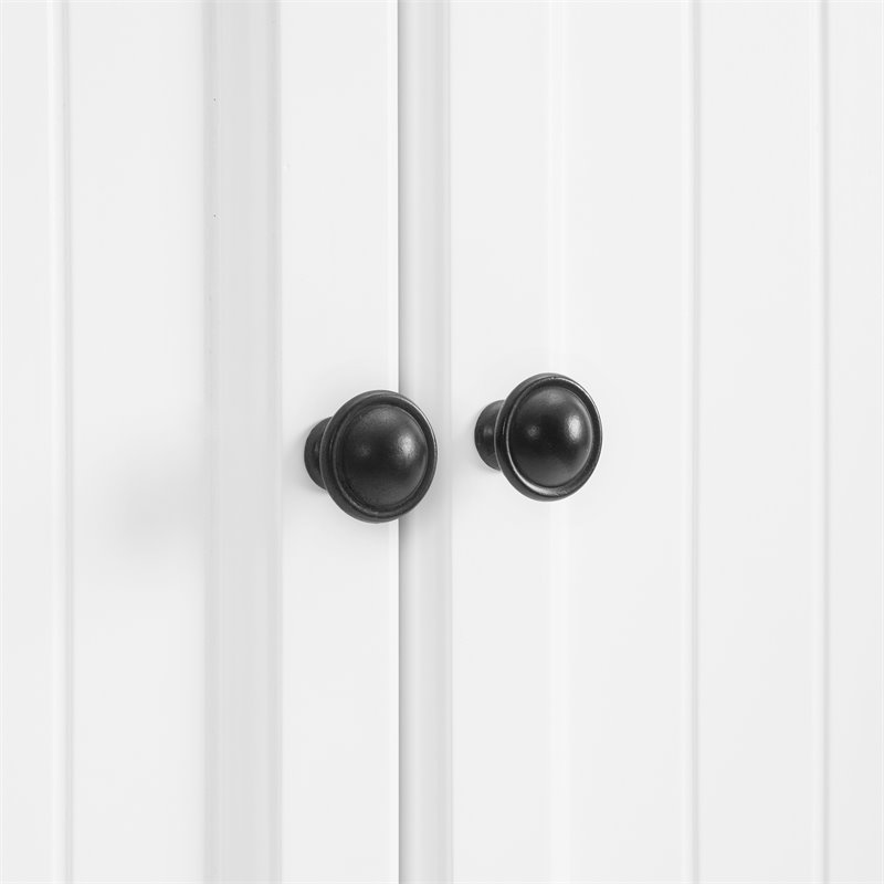 Crosley Furniture Shoreline 2-Piece Wood Corner Stackable Pantry in White