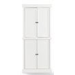 Crosley Furniture Shoreline 2-Piece Wood Corner Stackable Pantry in White