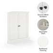 Crosley Furniture Shoreline Wood Corner Stackable Pantry in White