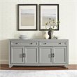 Crosley Furniture Tara Modern MDF Wood Sideboard in Distressed Gray