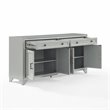 Crosley Furniture Tara Modern MDF Wood Sideboard in Distressed Gray