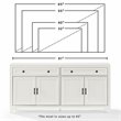 Crosley Furniture Tara Modern Wood Sideboard in Distressed White