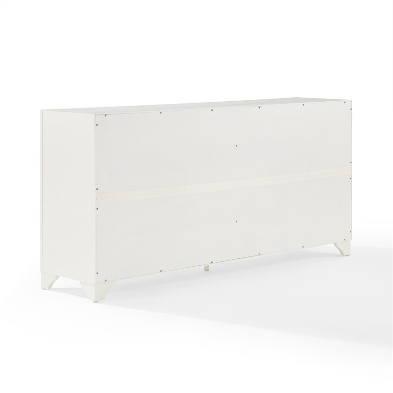 Crosley Furniture Tara Modern Wood Sideboard in Distressed White