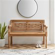 Crosley Furniture Olivier Traditional Teak Wood Outdoor Bench in Brown