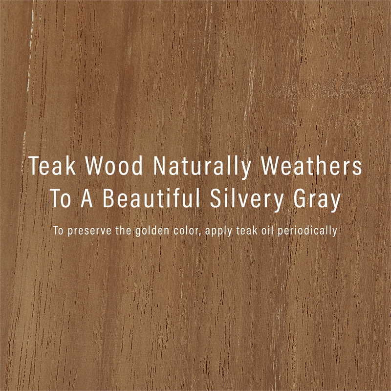 Crosley Furniture Olivier Traditional Teak Wood Outdoor Bench in Brown