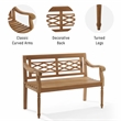 Crosley Furniture Olivier Traditional Teak Wood Outdoor Bench in Brown