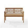 Crosley Furniture Olivier Traditional Teak Wood Outdoor Bench in Brown