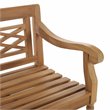Crosley Furniture Olivier Traditional Teak Wood Outdoor Bench in Brown