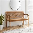 Crosley Furniture Olivier Traditional Teak Wood Outdoor Bench in Brown