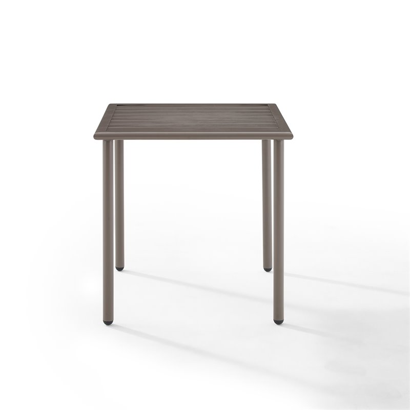 Crosley Furniture Cali Bay Modern Metal Outdoor Side Table in Light Brown