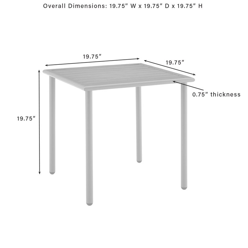 Crosley Furniture Cali Bay Modern Metal Outdoor Side Table in Light Brown