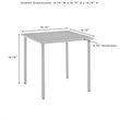 Crosley Furniture Cali Bay Modern Metal Outdoor Side Table in Light Brown