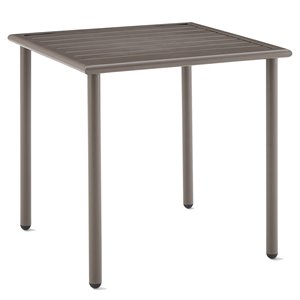 crosley furniture cali bay modern metal outdoor side table in light brown