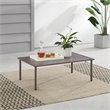 Crosley Furniture Cali Bay Modern Metal Outdoor Coffee Table in Light Brown