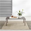 Crosley Furniture Cali Bay Modern Metal Outdoor Coffee Table in Light Brown
